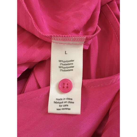 Ronny Kobo Astrid Dress Puff sleeves Gown Pink Party Wedding Size L V Neck $568 - Picture 12 of 12